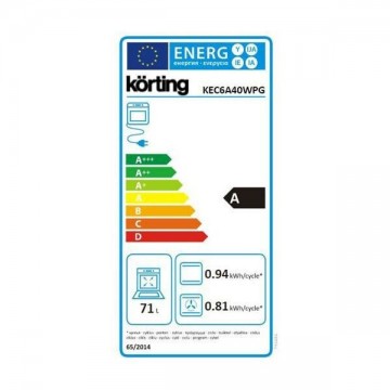 Korting KEC6A40WPG Κουζίνα 71lt με Κεραμικές Εστίες Π60εκ. Λευκή 034065301 Korting KEC6A40WPG Κουζίνα 71lt με Κεραμικές Εστίες Π60εκ. Λευκή 034065301